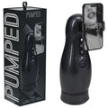 PUMPED Virtuo - Gunmetal - Gunmetal Grey/Clear USB Rechargeable Sucking And Vibrating Auto Masturbator - Just for you desires