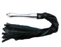Rouge Leather Flogger With Aluminum Handle Black - Just for you desires