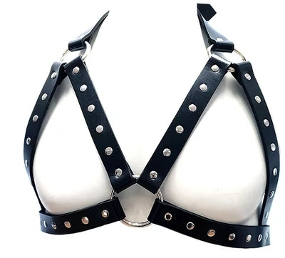 Rouge Female Black Leather Chest Harness - Just for you desires