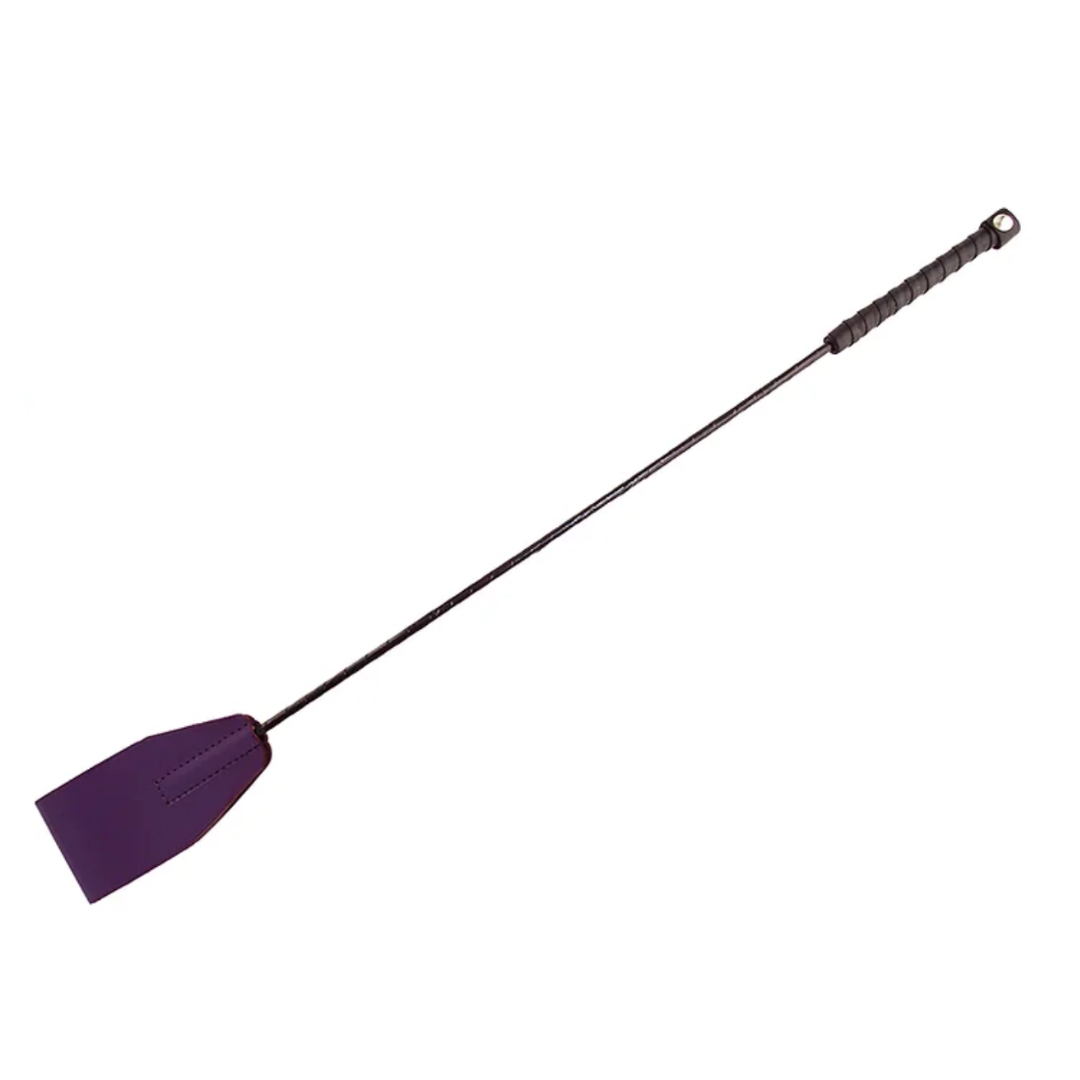 Leather Riding Crop Purple