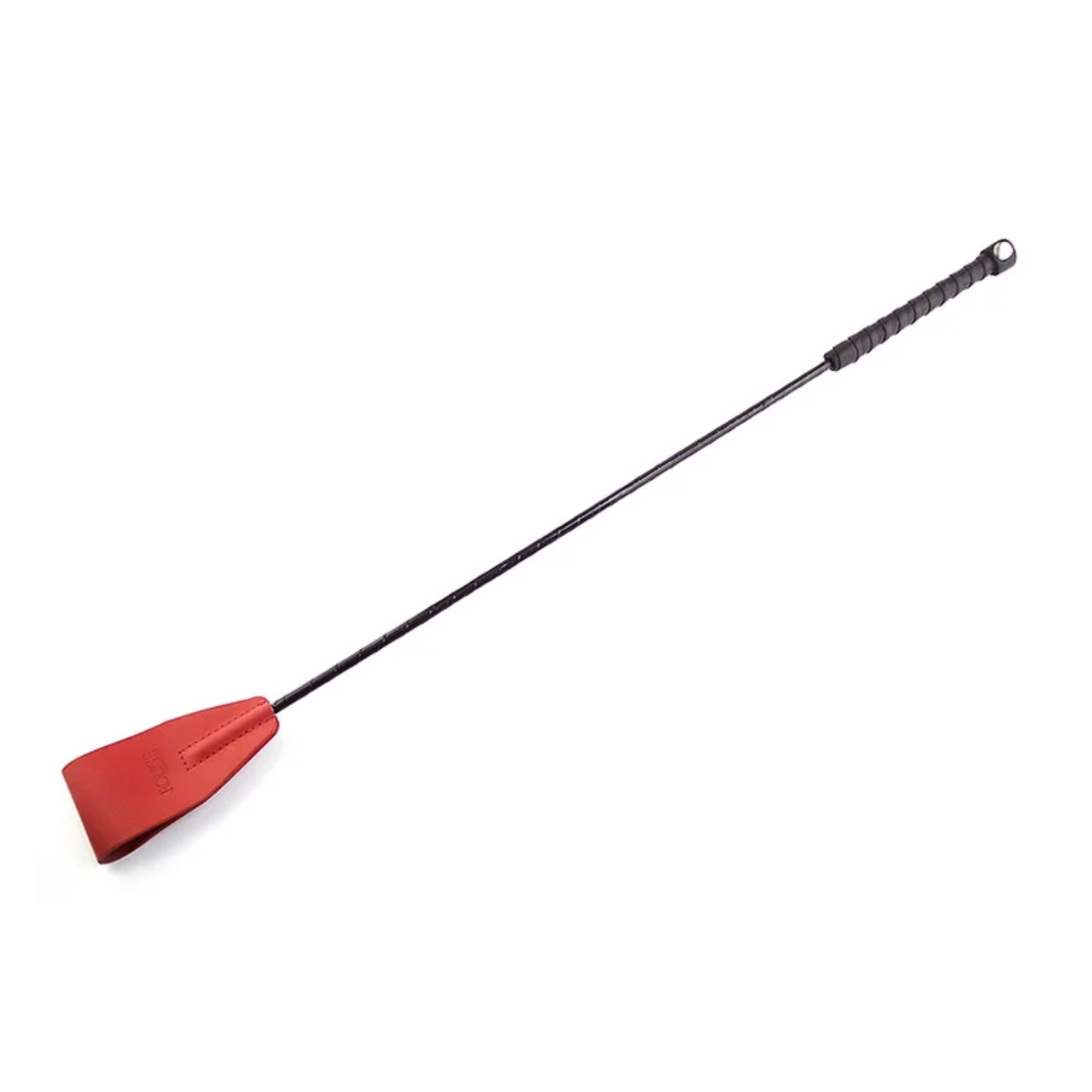 Rouge Leather Riding Crop Red