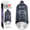 PDX Plus Shower Therapy - Deep Cream - Frosted - Clear Discreet Stroker with Suction Base - Just for you desires