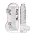 RealRock 9'' Realistic Dildo With Balls - Clear 22.9 cm Dong - Just for you desires