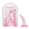 REALROCK Non Realistic Dildo With Suction Cup - 11.5 cm - Pink 11.5 cm Curved Pegging Dong - Just for you desires