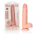 Real Rock 9 "" Cock With Balls Regular Straight Flesh - Just for you desires
