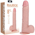Real Rock 8 "" Vibrating And Rotating Cock With Balls Regular Straight Flesh - Just for you desires