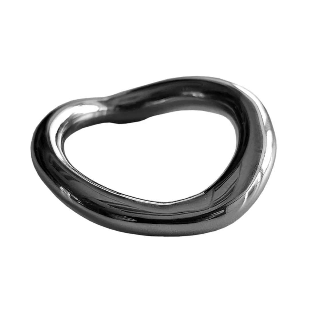 Rouge Stainless Steel Ergonomic Cock Ring 50 Mm