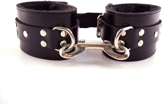 Rouge Black Fur Wrist Cuffs - Just for you desires