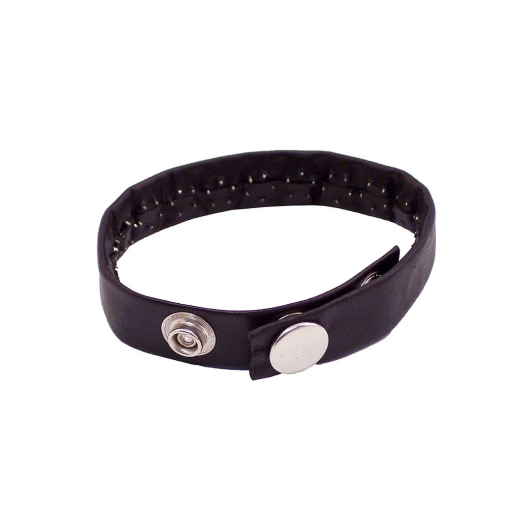 Rouge Leather Pin Prick Cock Strap Black - Just for you desires