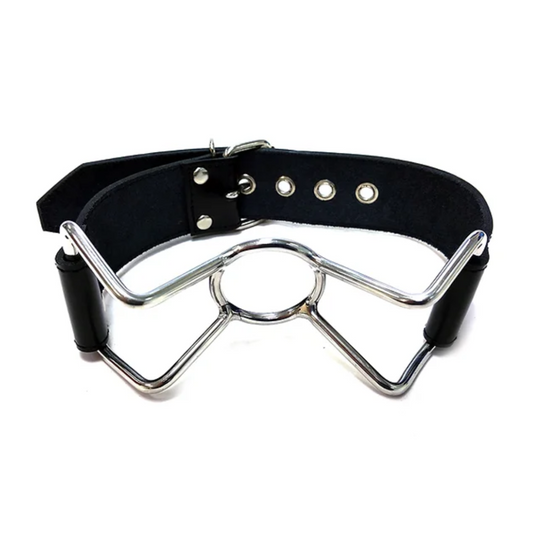 Leather Spider Gag Black