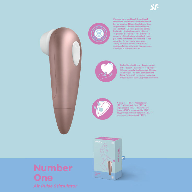 Satisfyer Number 1 - Rose Gold Touch-Free Clitoral Stimulator - Just for you desires