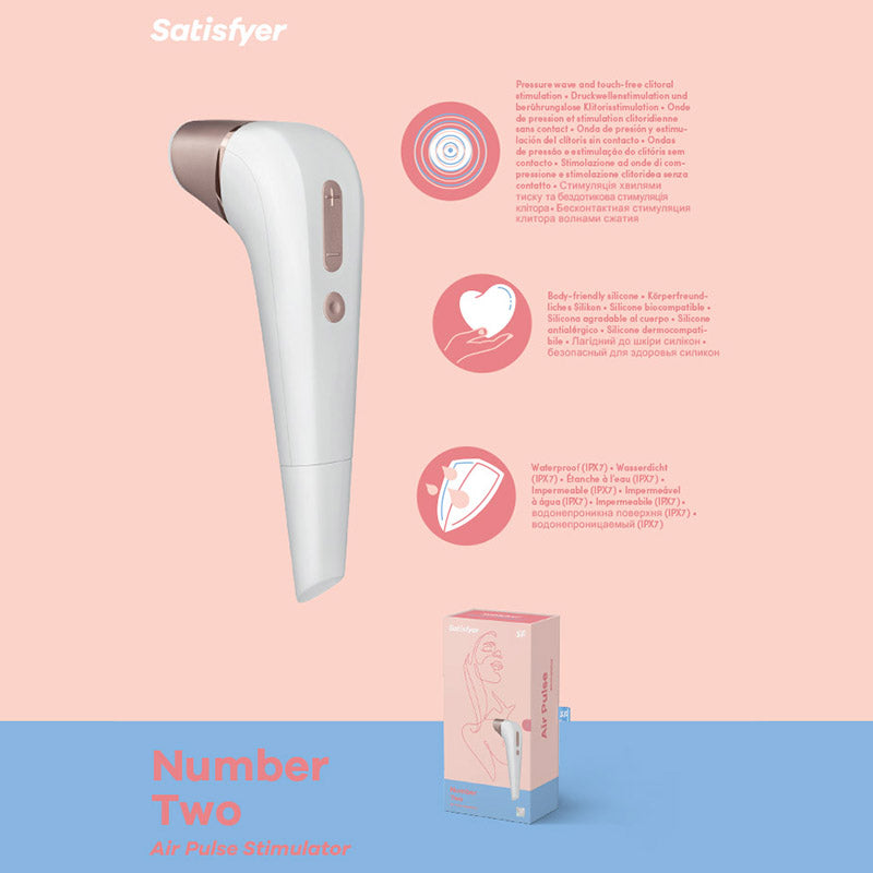 Satisfyer Number 2 - White Touch-Free Clitoral Stimulator - Just for you desires