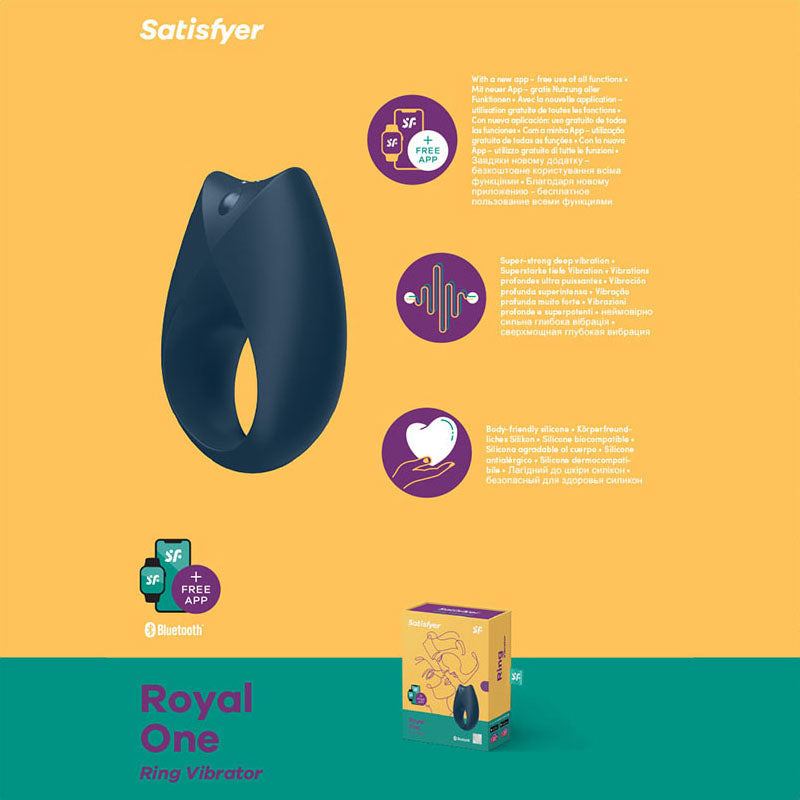 Satisfyer Royal One - App Controlled Vibrating Cock Ring - Just for you desires