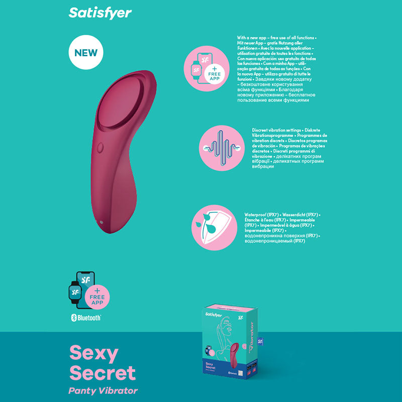 Satisfyer Sexy Secret - App Contolled USB-Rechargeable Panty Vibrator - Just for you desires