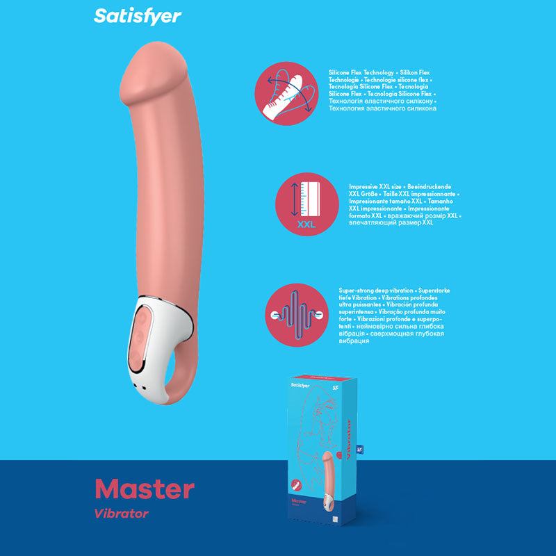 Satisfyer Vibes - Master - Pink 17 cm USB Rechargeable Vibrator - Just for you desires