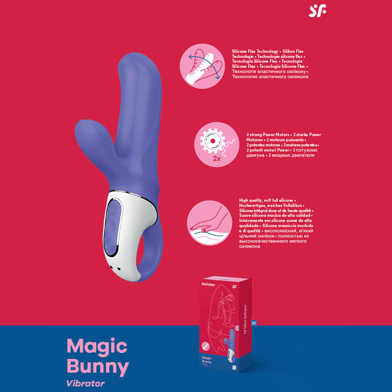 Satisfyer Vibes - Magic Bunny - Purple USB Rechargeable Rabbit Vibrator - Just for you desires