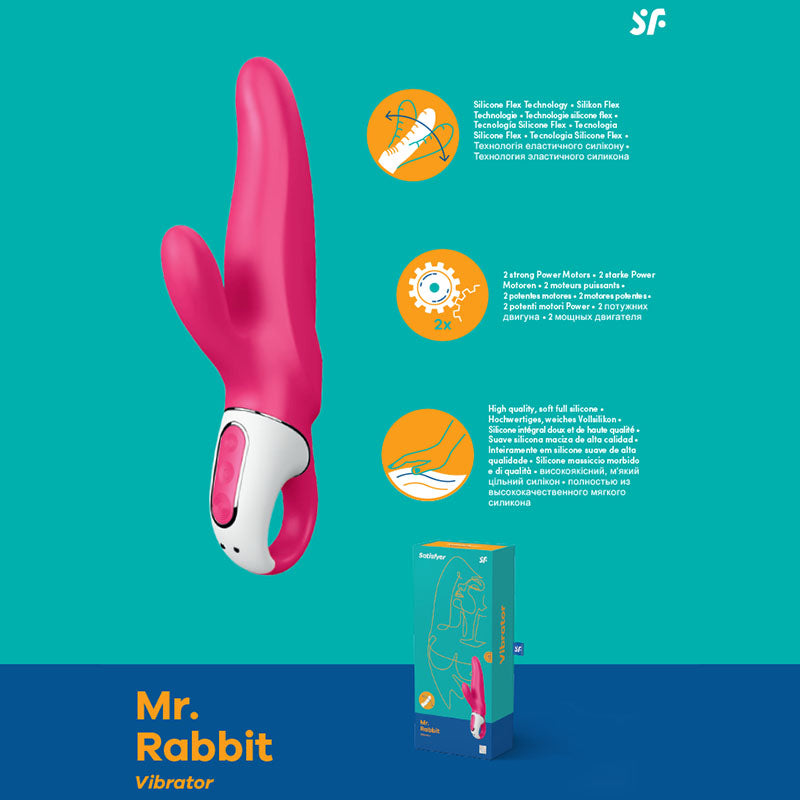 Satisfyer Vibes - Mister Rabbit - Pink USB Rechargeable Rabbit Vibrator - Just for you desires