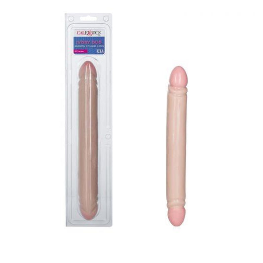 Ivory Duo Smooth Double Dong 12""