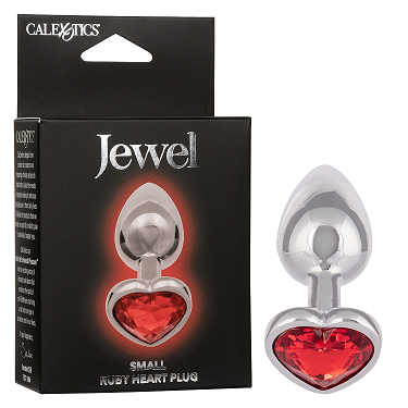Jewel Small Ruby Heart Plug - Just for you desires