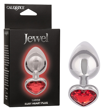 Jewel Large Ruby Heart Plug - Just for you desires