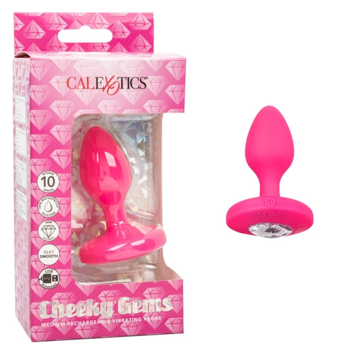 Cheeky Gems Medium Rechargeable Vibrating Probe Pink - Just for you desires