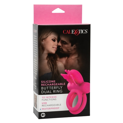 Silicone Rechargeable Butterfly Dual Ring - Just for you desires