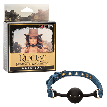Ride 'Em Premium Denim Collection Ball Gag - Just for you desires