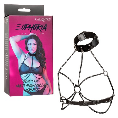 Euphoria Collection Plus Size Multi Chain Collar Harness - Just for you desires