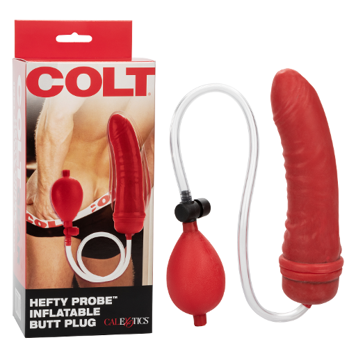 Colt Hefty Probe Inflatable Butt Plug Red