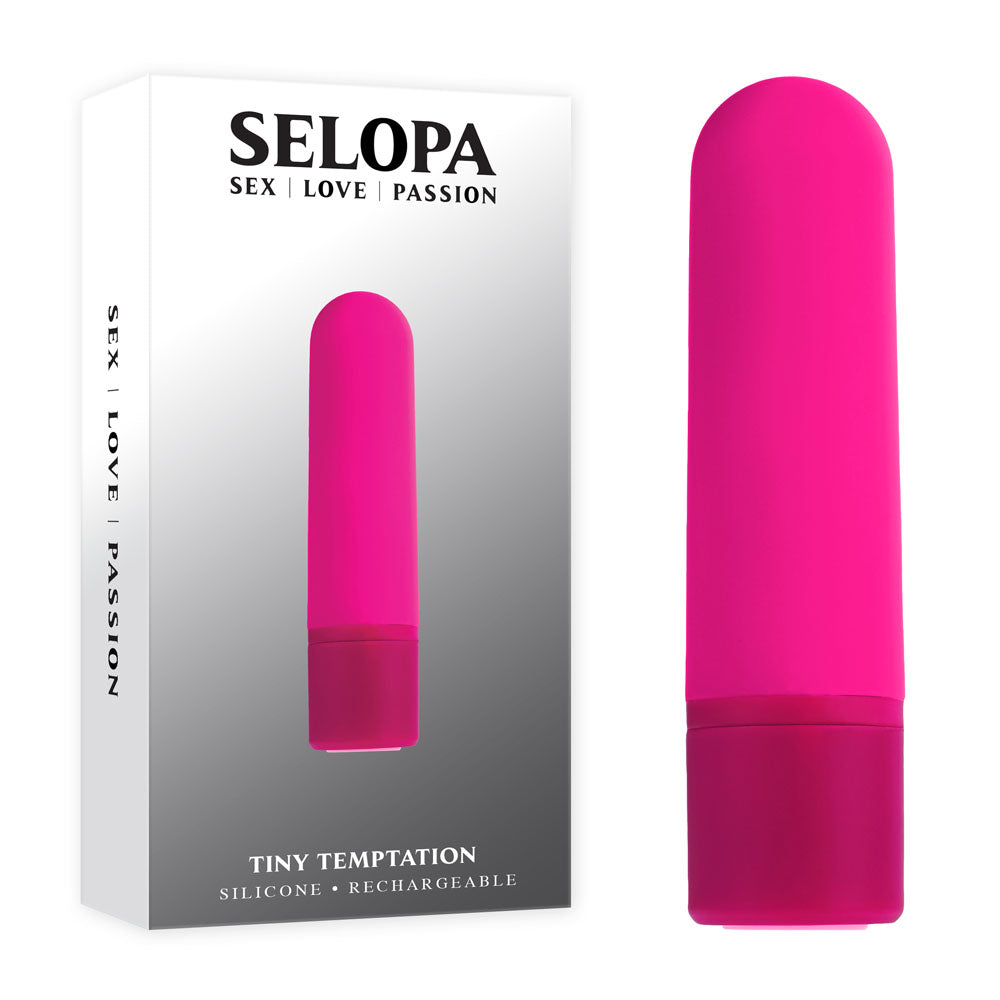 Selopa TINY TEMPTATION - Pink 9.2 cm USB Rechargeable Bullet - Just for you desires