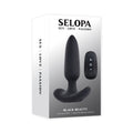 Selopa BLACK BEAUTY - Black 11.3 cm USB Rechargeable Vibrating Butt Plug with Wireless Remote - Just for you desires