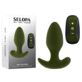 Selopa THE COLONEL - Green 10.1 cm USB Rechargeable Vibrating Butt Plug with Wireless Remote - Just for you desires