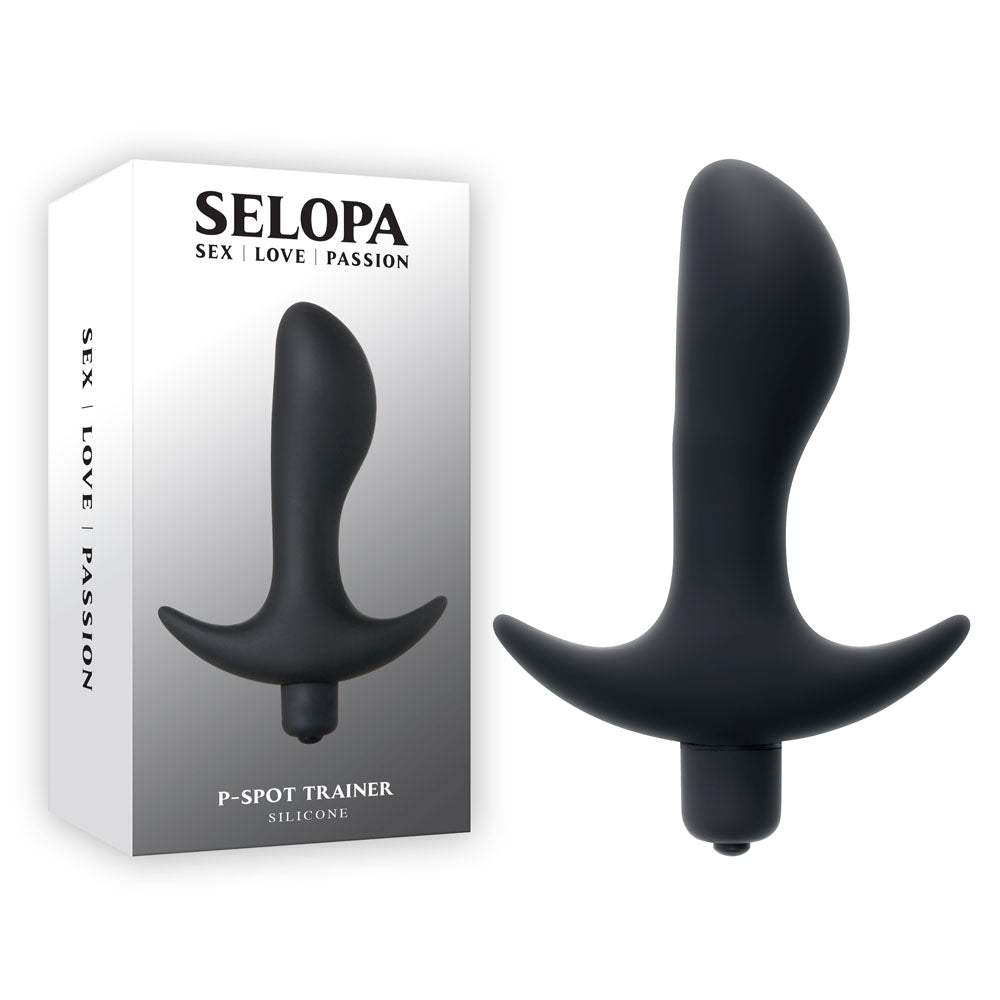 Selopa P-SPOT TRAINER - Black 12.7 cm Vibrating Prostate Massager - Just for you desires