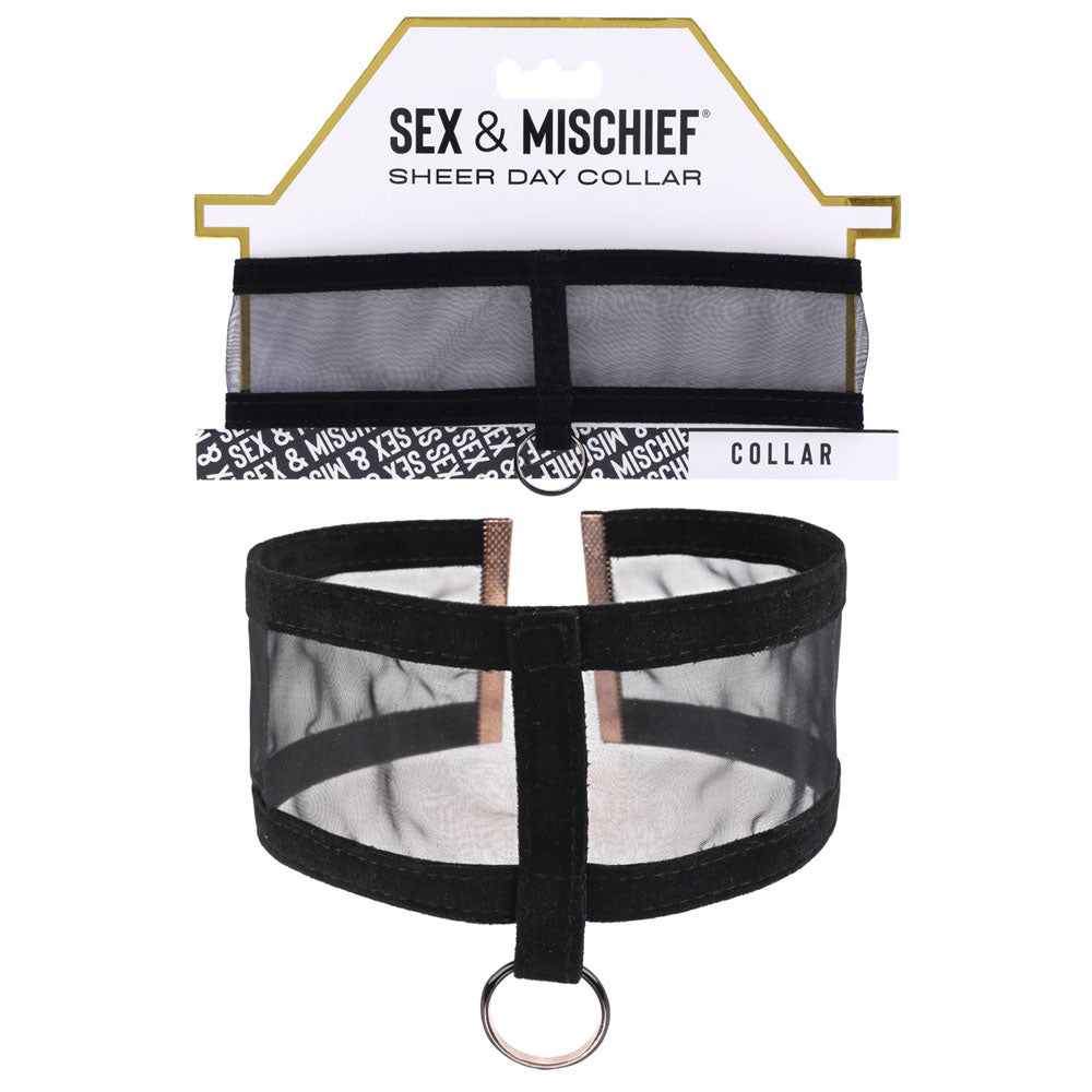 Sex & Mischief Sheer Day Collar - Black Collar - Just for you desires