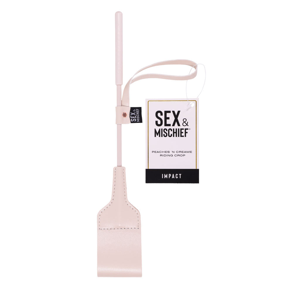 Sex & Mischief Peaches n CreaMe Riding Crop - Peach 30 cm Crop Whip - Just for you desires