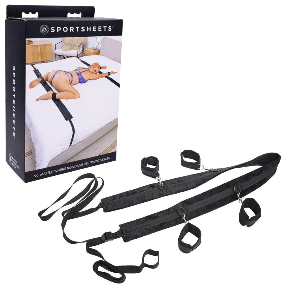 SPORTSHEETS No Matter Where Bondage Restraint System - Bed Restraints - Just for you desires