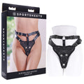 SPORTSHEETS Aurora High Waisted Strap On - Black Adjustable Strap-On Harness (No Probe Included) - Just for you desires