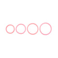 SPORTSHEETS Rubber O-Ring 4 Pack - Coral - Coral Rings - 4 Pack - Just for you desires