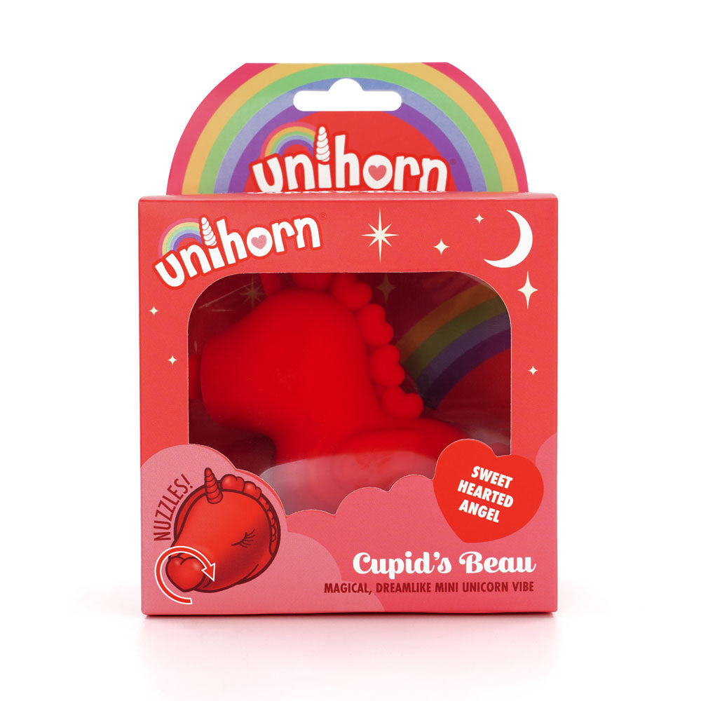 Unihorn - Cupid's Beau - Red USB Rechargeable Heart Nosed Stimulator - Just for you desires