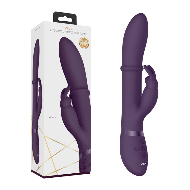 Vive Halo -  24.5 cm USB Rechargeable Rabbit Vibrator - Just for you desires