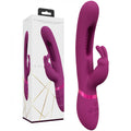 VIVE Mika - Pink - Pink 23.2 cm USB Rechargeable Rabbit Vibrator with Flapping Shaft - Just for you desires