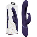 VIVE Mika - Purple - Purple 23.2 cm USB Rechargeable Rabbit Vibrator with Flapping Shaft - Just for you desires