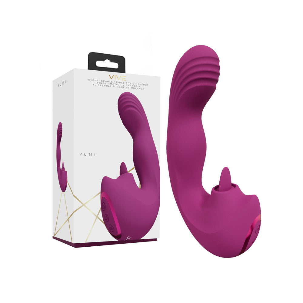 VIVE Yumi - Pink - Pink USB Rechargeable Triple Motor Vibrator - Just for you desires
