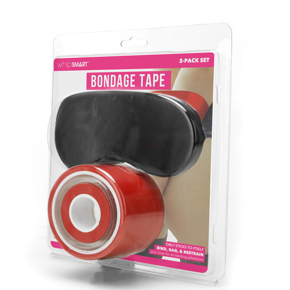 WhipSmart Bondage Tape - Red 30 Metre - With Bonus Eye Mask - Just for you desires