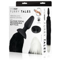 WhipSmart Furry Tales Silicone Foxtail Rechargeable Butt Plug - Black 9.5 cm Vibrating Butt Plug with Black Fox Tail & Remote Control - Just for you desires