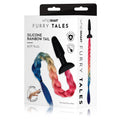 WhipSmart Furry Tales Silicone Rainbow Tail - Black 8.9 cm Butt Plug with Rainbow Tail - Just for you desires