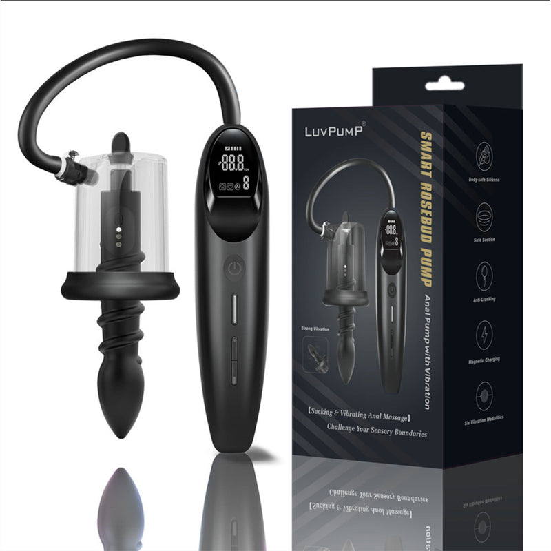 LuvPump RosCup Pro Smart Rosebud Pump -  USB Rechargeable Anal Pump with Vibrating Probe - Just for you desires