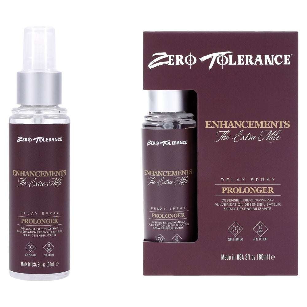 Zero Tolerance Enhancements - The Extra Mile - Delay Spray for Men - 60 ml Spray - Just for you desires