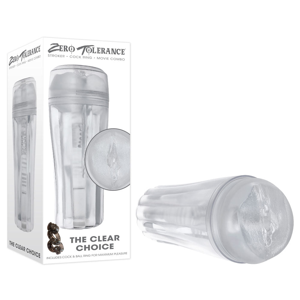Zero Tolerance THE CLEAR CHOICE - Clear 21 cm Vagina Stroker - Just for you desires
