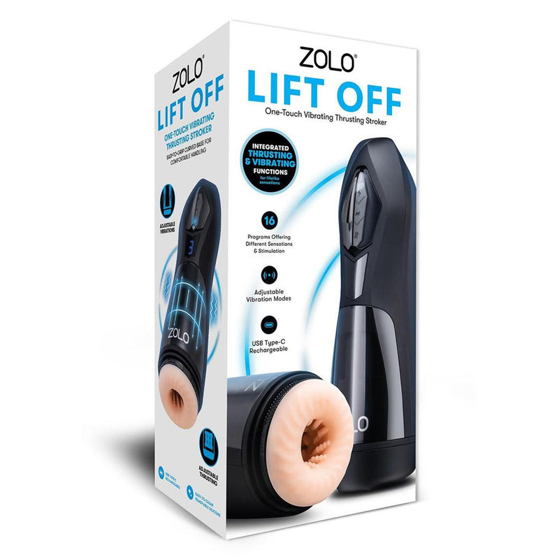 Zolo Lift Off -  USB Rechargeable Vibrating and Thrusting Auto Stroker - Just for you desires